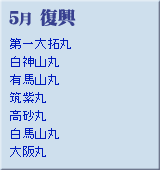 5月　復興