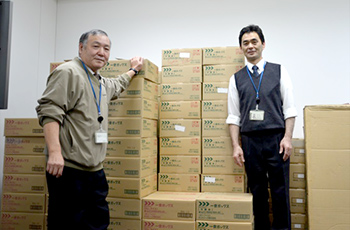 寄贈した非常用食品