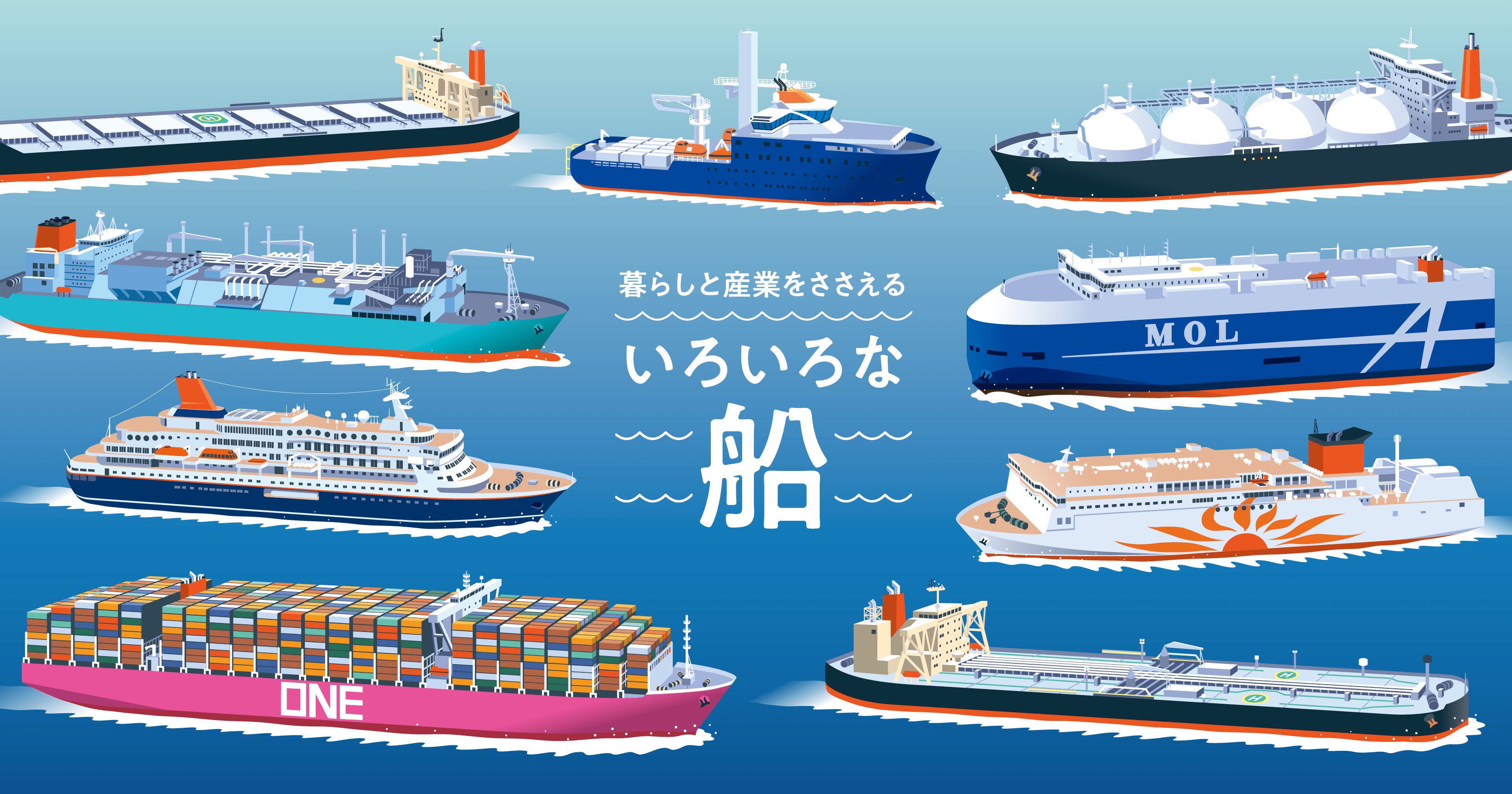 いろいろな船
